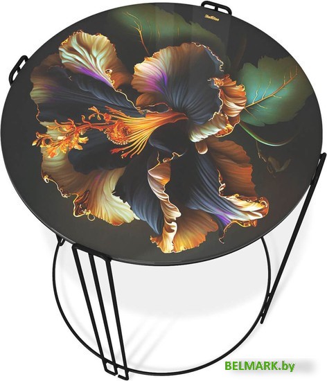 Журнальный столик Sheffilton SHT-CT53 (ночной цветок/черный муар) - фото2