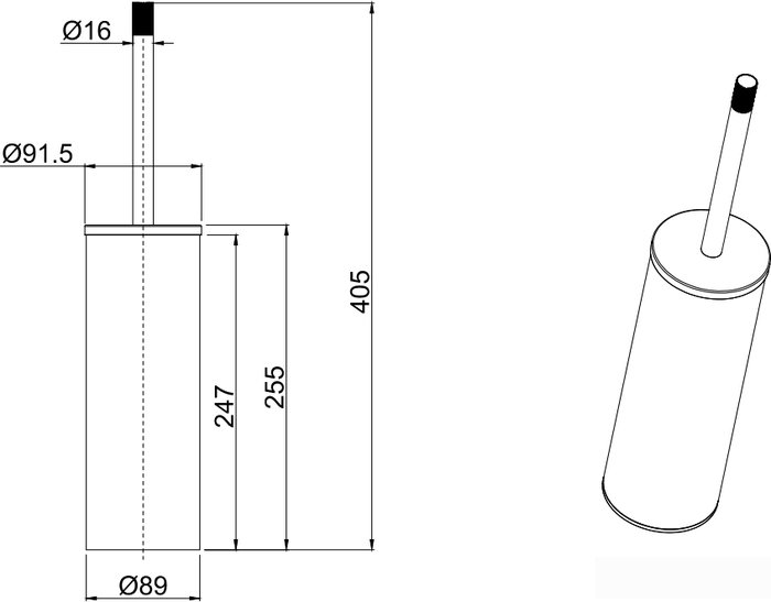 Ершик для унитаза Allen Brau Priority 6.31009-31 - фото2