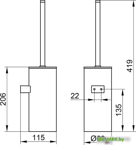 Ершик для унитаза Keuco Moll 12769010100 (хром/белый) - фото2