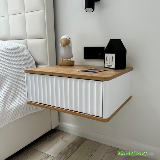 Тумба Shtabe Royal 5000 эко (белый/дуб кантри золотой) - фото