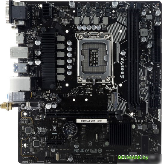 Материнская плата BIOSTAR B760MX2-E D4 Ver. 6.0 - фото