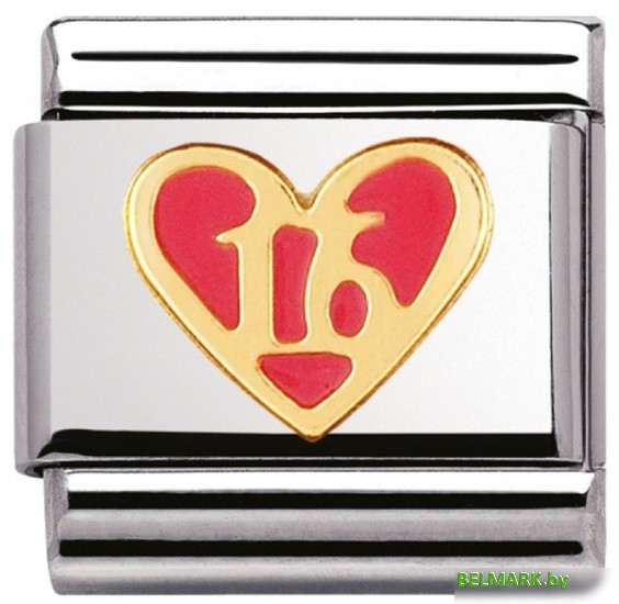 Звено для браслета NominatioN Розовое сердце и 16 030207/44 - фото