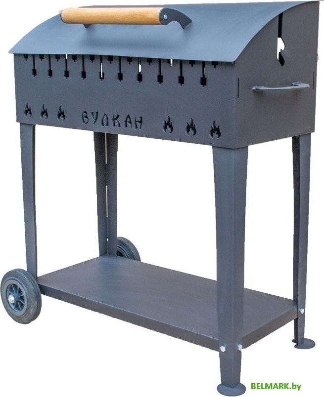 Мангал для дачи Вулкан Гриль XL 5 мм на колесах - фото2
