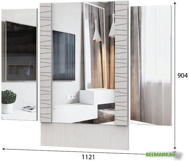 Зеркало SV-Мебель ПХМ Гамма 20 (ясень анкор светлый/сандал светлый) - фото2