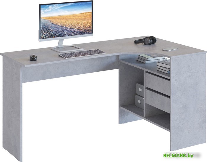 Стол Сокол СПм-25 (правый, бетон) - фото