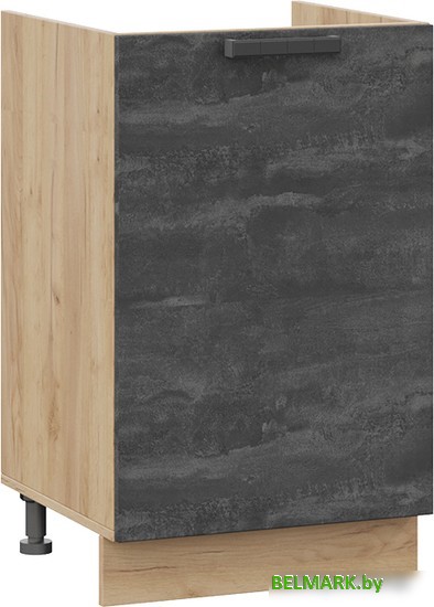 Шкаф напольный Трия Детройт 1Н5М (дуб крафт золотой/угольный камень) - фото