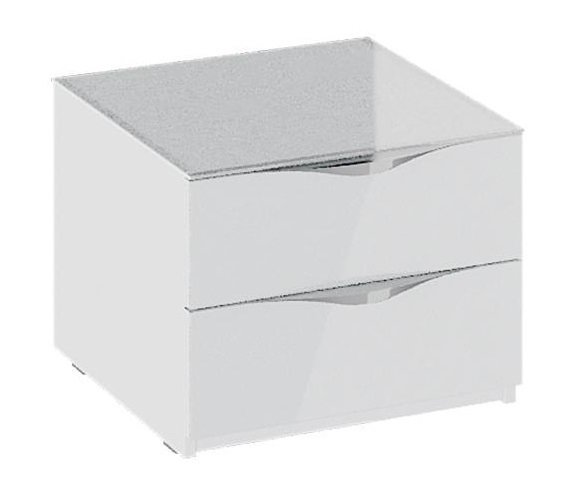 Тумба Трия Глосс ТД-319.03.01 (белый глянец-стекло) - фото