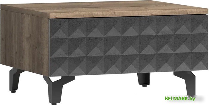 Консольный стол Shtabe Simple 7001 эко (графит/дуб веллингтон/черный) - фото