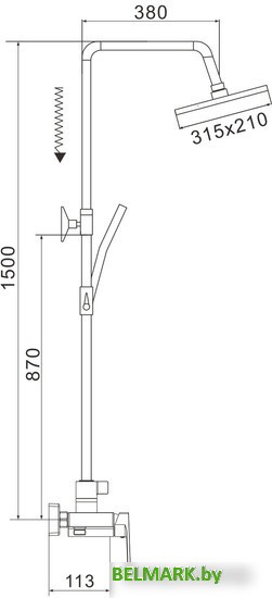 Душевая система Rose R1836T-6 - фото2