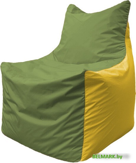 Кресло-мешок Flagman Фокс Ф2.1-228 (оливковый/желтый) - фото