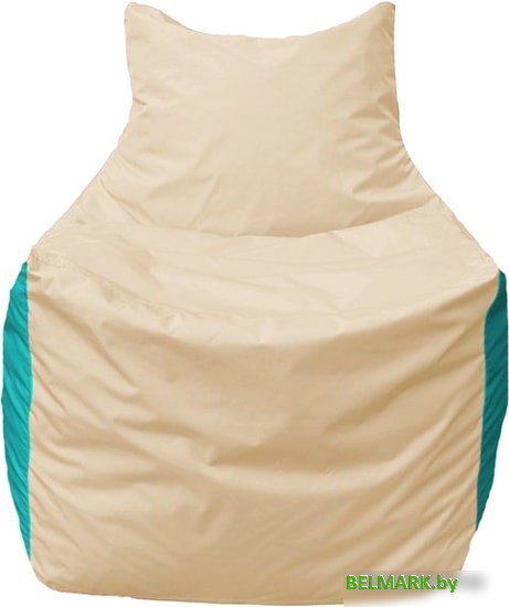 Кресло-мешок Flagman Фокс Ф2.1-151 (слоновая кость/бирюзовый) - фото2