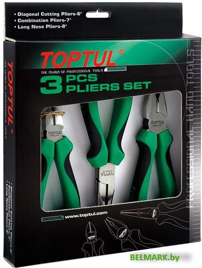 Набор пассатижей Toptul GAAE0302 (3 предмета) - фото