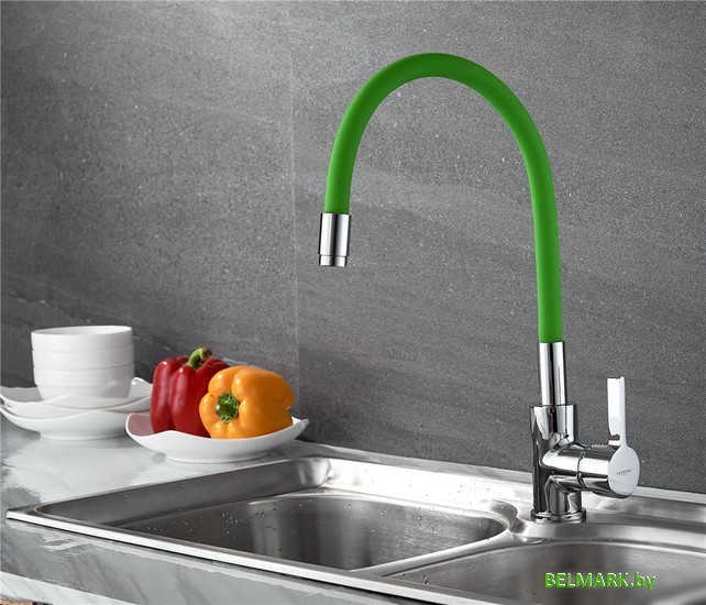 Смеситель Ledeme H98 L4898-5 (зеленый/хром) - фото2