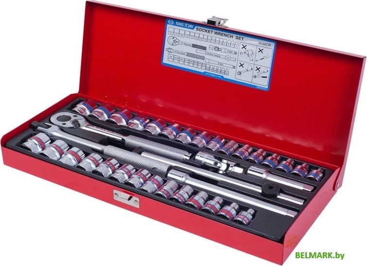 Набор головок слесарных King Tony 3036CR - фото