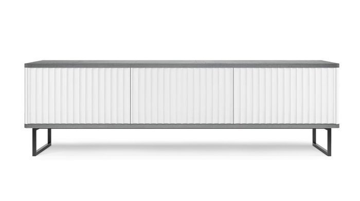 Тумба Shtabe Royal 5031 эко (белый/металл бруклин/черный) - фото2