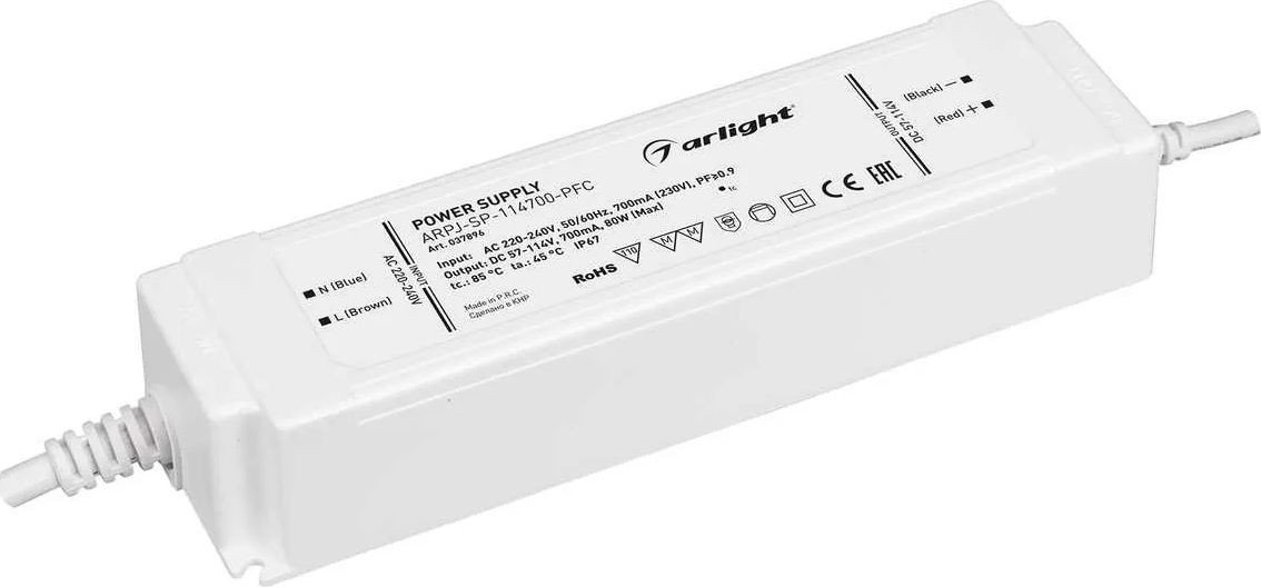 Конвертер Arlight ARPJ-SP-114700-PFC 57-114V 80W IP67 0,7A 037896 - фото