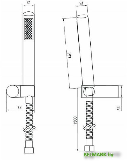 Душевой гарнитур Deante Round NOR 041K - фото2