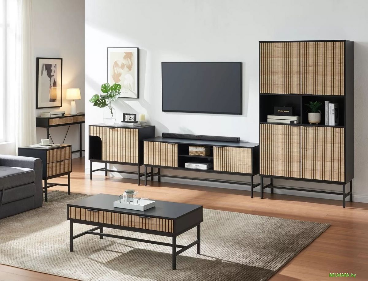 Тумба Signal MAGO RTV-1 (дуб/черный мат 150) - фото2