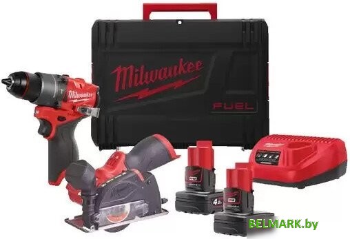 Milwaukee M12 FPP2G2-402X 4933480592 (шуруповерт, циркулярная пила, 2 АКБ, кейс) - фото