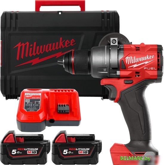 Дрель-шуруповерт Milwaukee M18 FUEL M18FDD3-502X 4933479863 (с 2-мя АКБ 5 Ач, кейс) - фото