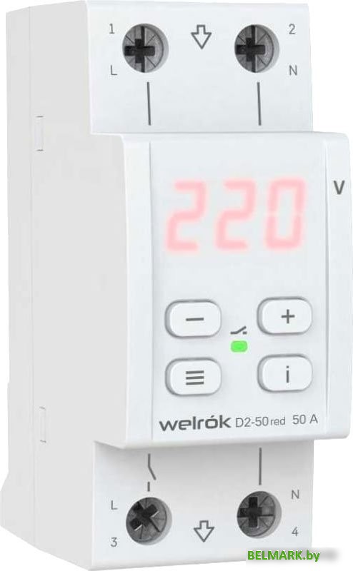 Реле напряжения Welrok D2-50 (Red) - фото
