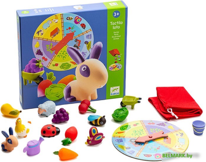 Развивающая игра Djeco Тактильное лото Ферма 08135 - фото