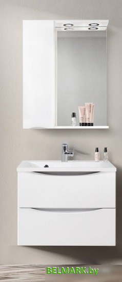BelBagno Шкаф с зеркалом Marino-SPC-600/750-1A-BL-P-L (bianco lucido) - фото2
