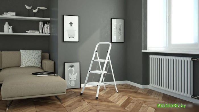 Лестница-стремянка Colombo Factotum 3 Steel G110L03W (3 ступени) - фото2