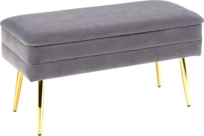 Пуфик Halmar Velva (серый/золотой) - фото