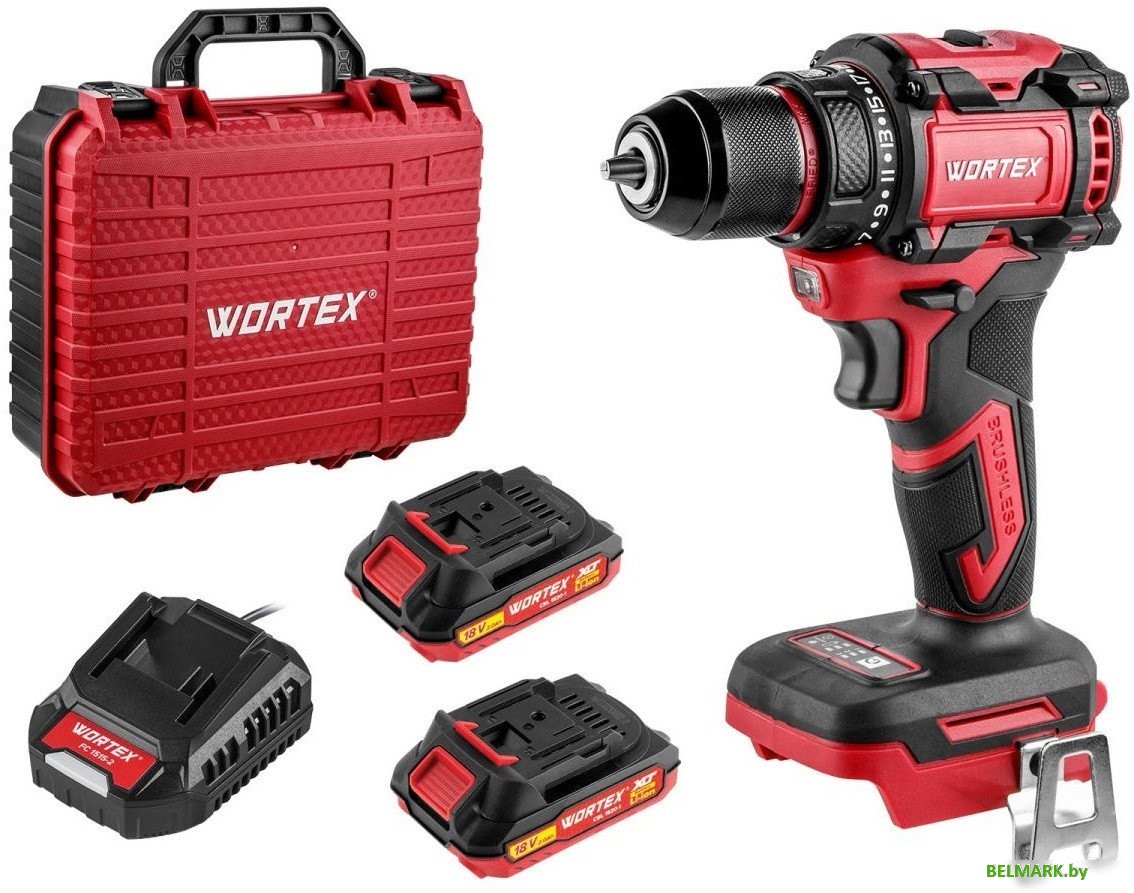 Дрель-шуруповерт Wortex BD 2025 DLi 1329837 (с 2-мя АКБ, кейс) - фото