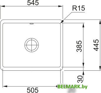 Кухонная мойка Franke Kubus KBK 110-50 126.0442.605 (матовый антрацит) - фото2