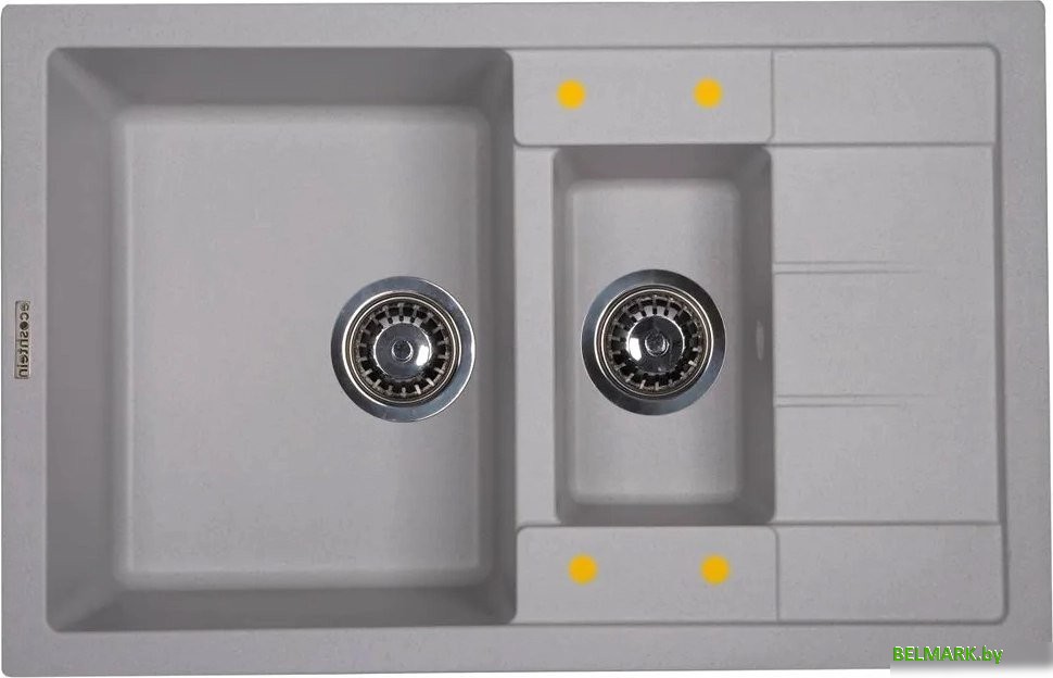 Кухонная мойка Ecoshtein Rechteck 781.5 (серый шелк) - фото