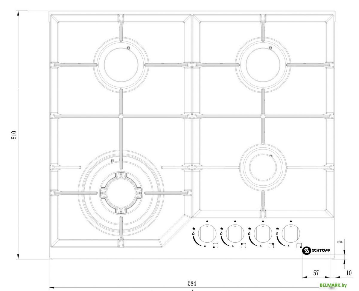 Варочная панель Schtoff H6034C30IS Black - фото2