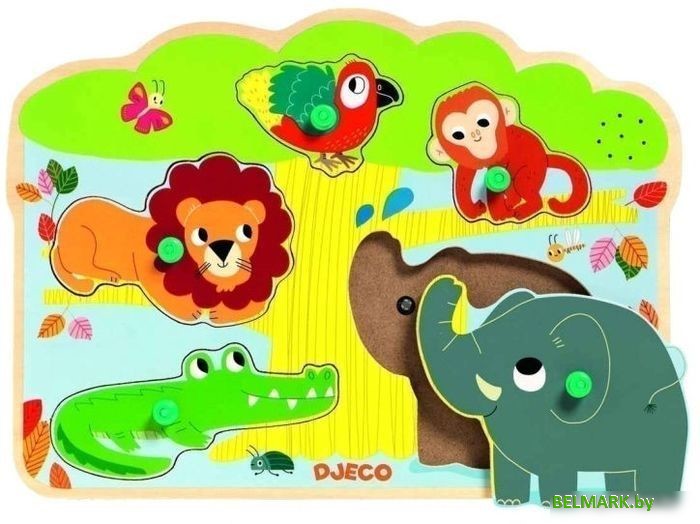 Мозаика/пазл Djeco Звуковая Джунгли 01708 - фото