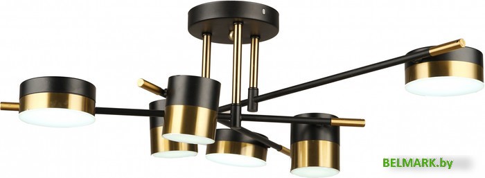 Припотолочная люстра Mirastyle SX-N-4544/6 BK+GD - фото