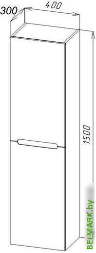 BelBagno Шкаф-пенал Etna-1500-2A-SC-BL-P-R (правый, bianco lucido) - фото2