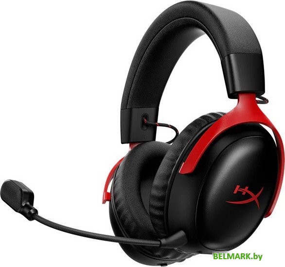 Наушники HyperX Cloud III S Wireless (черный/красный) - фото