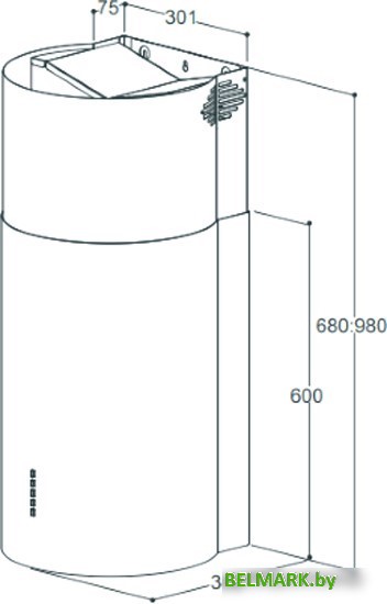 Кухонная вытяжка Zigmund & Shtain K 333.41 W - фото2