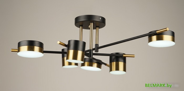 Припотолочная люстра Mirastyle SX-N-4544/6 BK+GD - фото2