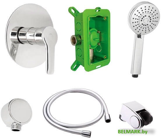 Душевой гарнитур Rubineta Kubo-1F-Uno 625014 - фото