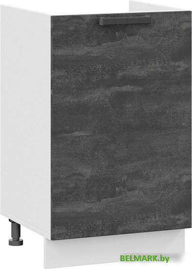 Шкаф напольный Трия Детройт 1Н5М (белый/угольный камень) - фото
