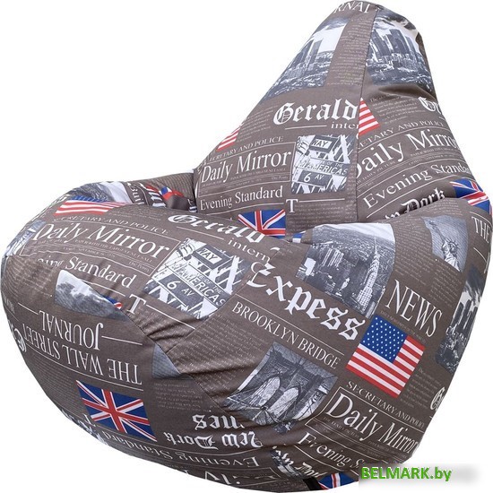 Кресло-мешок Flagman Груша Макси Г2.7-05 Times (коричневый) - фото