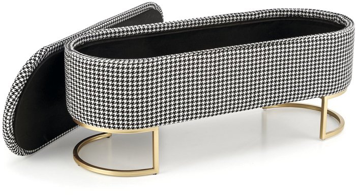 Пуфик Halmar Harmony (черный/белый/золотой) - фото2