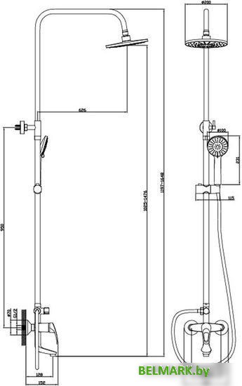 Душевая система Diadonna D80335111 - фото2