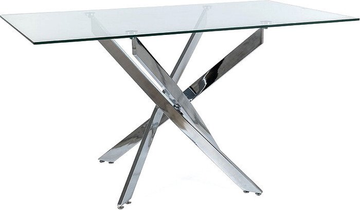 Кухонный стол Signal Agis ii AGISIICH140 (прозрачный/хром) - фото
