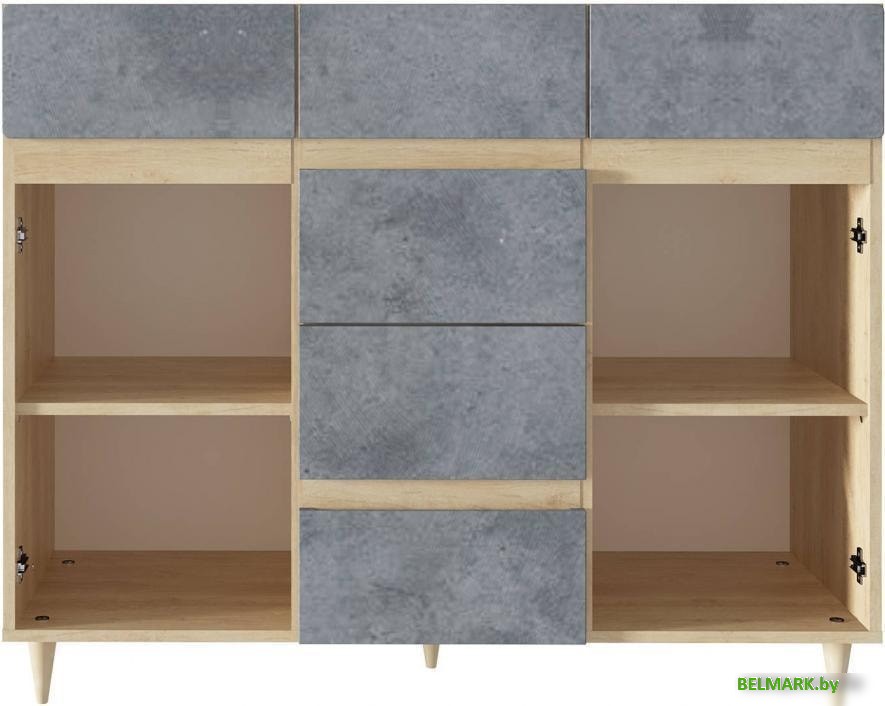 Stolline Киото СТЛ.339.05 (дуб небраска/бетон темный) - фото2