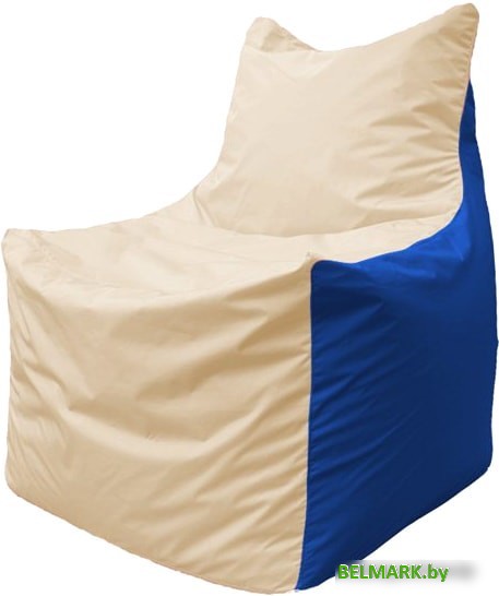 Кресло-мешок Flagman Фокс Ф2.1-139 (слоновая кость/синий) - фото