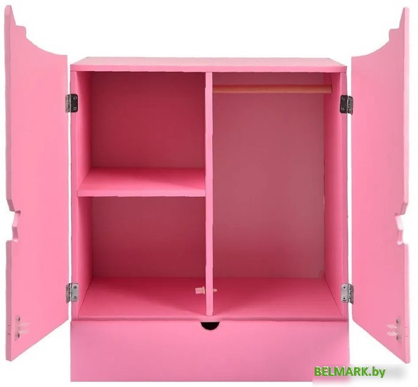 Шкаф для кукол Leader Toys Diamond Star c дизайнерским звездным принтом 74219 (розовый) - фото2