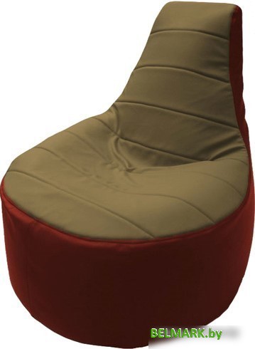 Кресло-мешок Flagman Трон Т1.3-36 (бежевый/красный) - фото