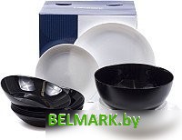 Набор тарелок Luminarc Diwali Black White P4360 - фото